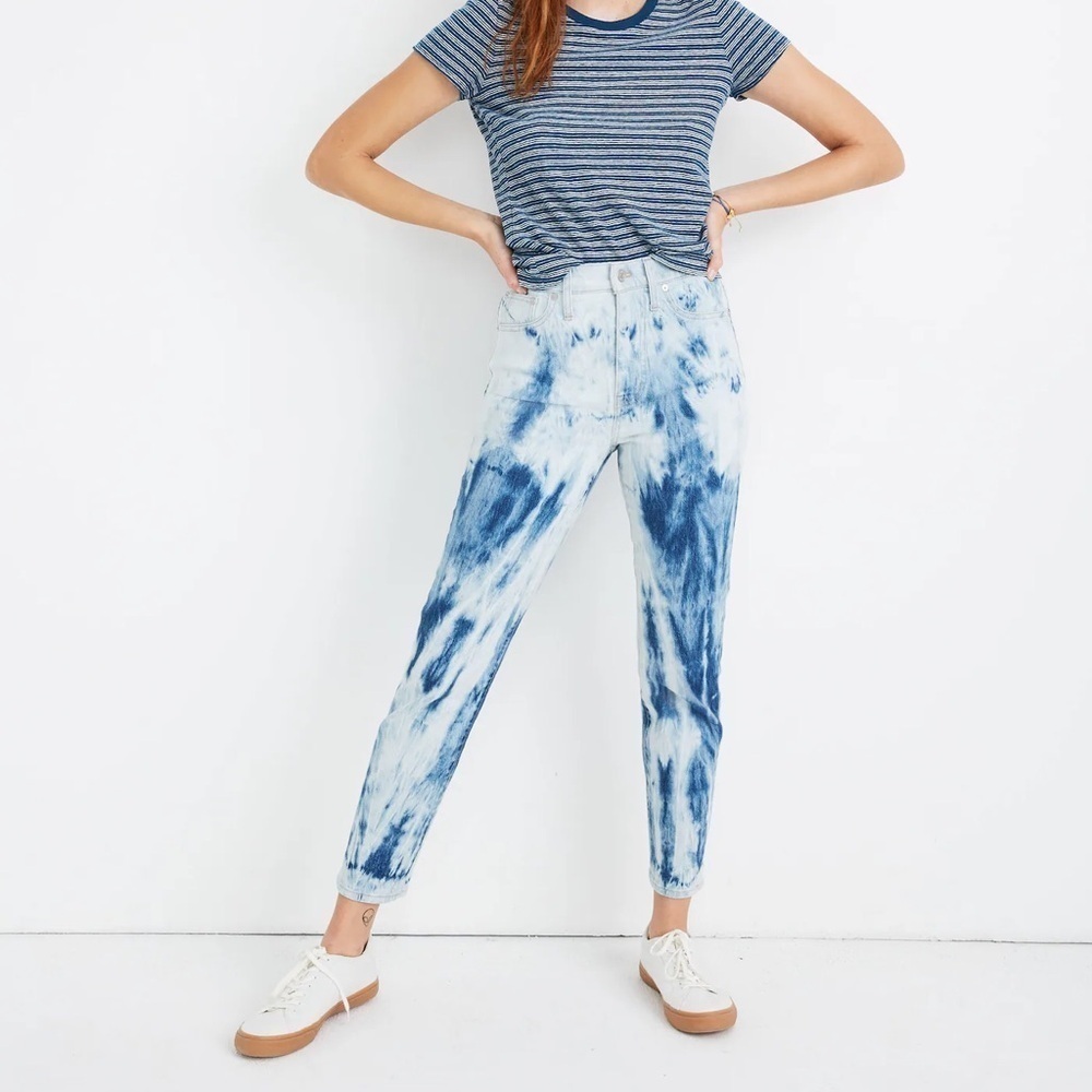 Madewell The Perfect Vintage Crop Jean: Tie Dye Edition Indigo Size 26 Highrise